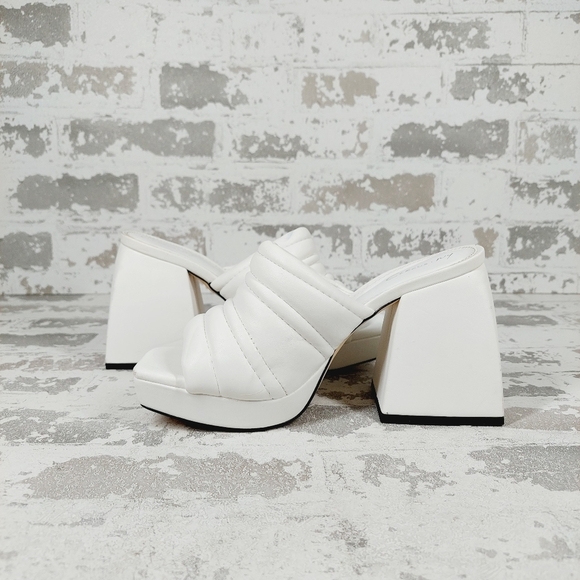 New Circus By Sam Edelman Marlie Purple Platform Block Heel Heel Slides F 953 - Picture 5 of 15